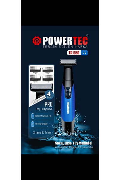 POWERTEC Tr-650 Ense Sakal Ve Tüy Alma Makinesi
