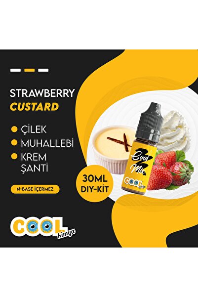 Cool Kimya Strawberry Custard 30 Ml Dıy Kıt ( 6 Ml Aroma İçerir.)