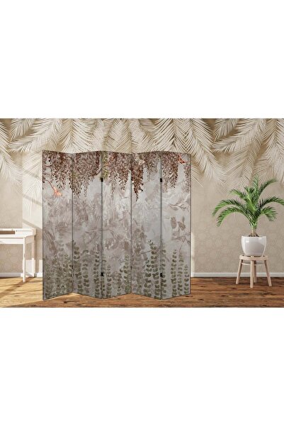 dbsanat Kelebekler ve Doğa Temalı Özel Tasarım Paravan Room Divider 180 x 200 cm