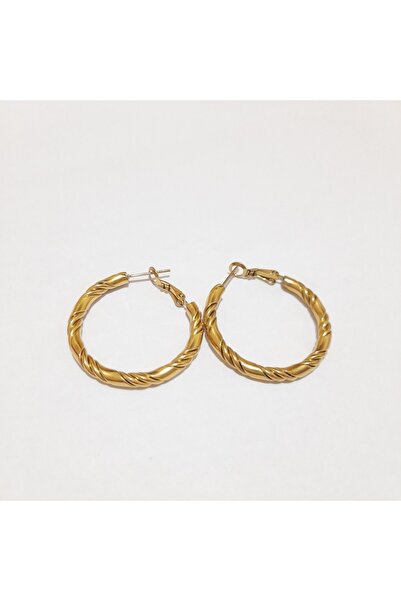 nilüfer takı tasarım Steel Hoop Earrings