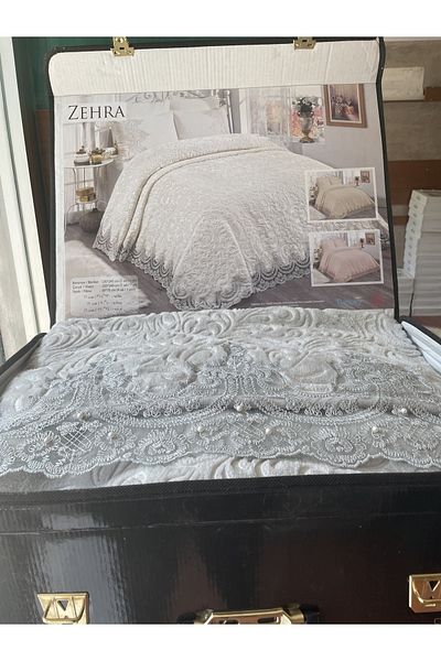 EVAEVİM French Lace Blanket Set
