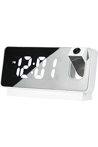 Realx Akıllı Dijital Projeksiyonlu Çalar Saat LED Dekorotif Çalar Saat