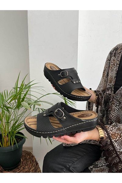 Behtah Kundura Μεγάλο μέγεθος 41 42 Battal Comfort Καθημερινή μαλακή ανατομική σόλα Άνετες παντόφλες για το σπίτι και το σπίτι