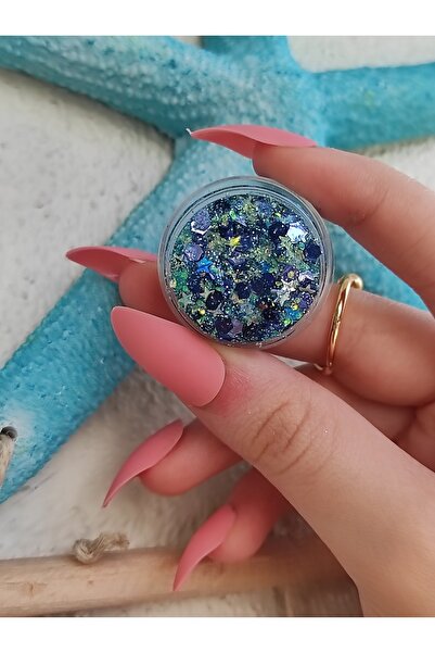 hbtasarim Glitter Jel Far Simli Yüz Ve Vücut Simi Blue Parlak Glitter
