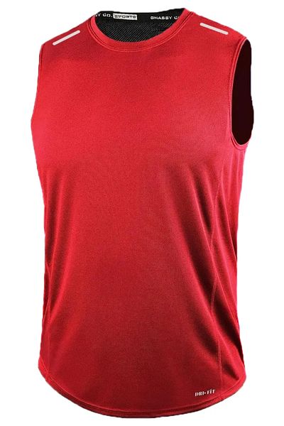 GHASSY CO. Men's Moisture Wicking Quick Dry Athletic Technical Performance Athlete Zero Sleeve T-shirt Gym 108