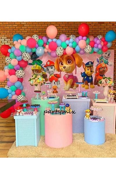 party mix Paw Patrol Balloon Chain Paw Patrol Birthday Concept Balloon