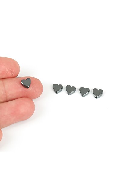 yfhobi 4 ADET - 6 mm, KALP DESENLİ METAL UÇ, ORTADAN DELİK METAL ARA PARÇA, H...