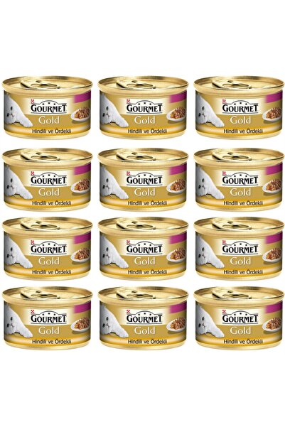 Gourmet Gold Hindili Ördekli Yetişkin Kedi Konservesi 85 Gr x 12 Adet