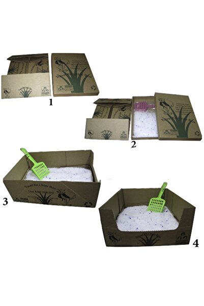 Ecopure Travel Litter Box seyahat için hazır kedi tuvalet kabı
