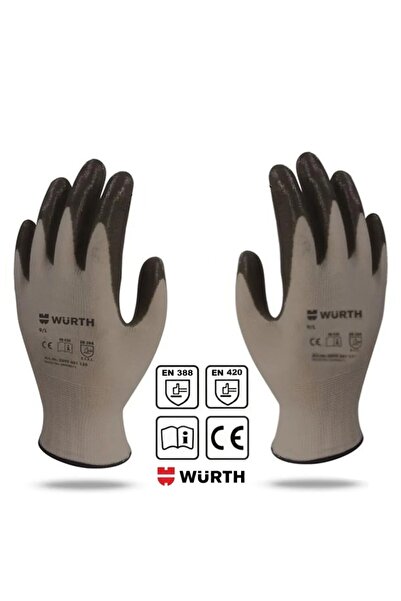 Würth Nitril Kaplama Sanayi İş Usta Eldiveni Teknisyen Mekanikçi Koruyucu Eldiven No:9 (5 ADET)