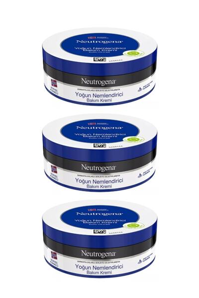 Neutrogena تركيبة نرويجية 200 مل كريم العناية بالترطيب المكثف - 3 قطع