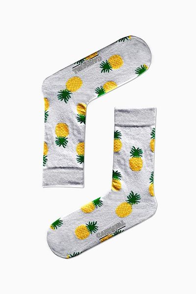 CARNAVAL SOCKS Πολύχρωμες κάλτσες με λευκό σχέδιο ανανά