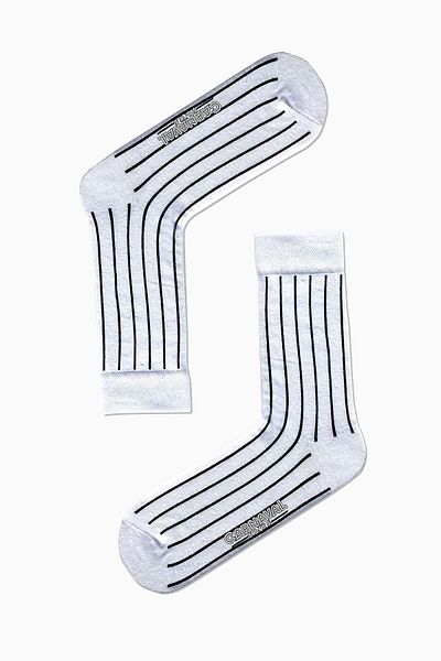 CARNAVAL SOCKS Πολύχρωμες κάλτσες με μαύρες όρθιες ρίγες