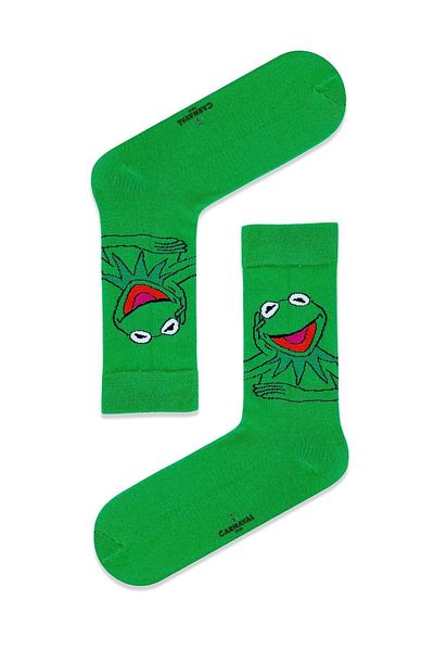 CARNAVAL SOCKS Χαρούμενες πολύχρωμες κάλτσες με σχέδια Kermit