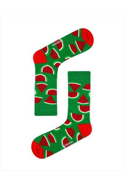 CARNAVAL SOCKS Цветни шарени чорапи с парче зелена диня