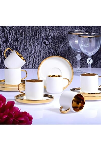 Kosova 6'lı Fincan Takımı 90 cc White Gold İST-120