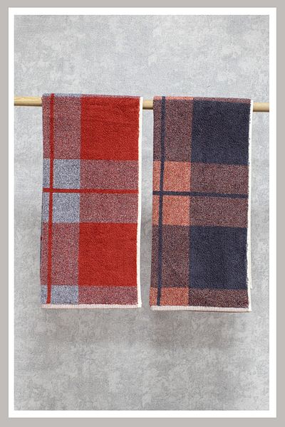 Class 100% Combed Cotton 50x100 Yarn Dyed Set of 2 Plaid V2