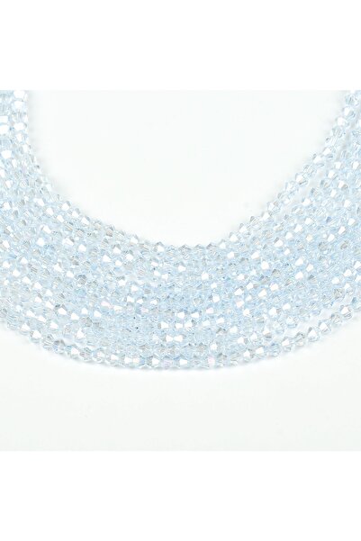 yfhobi 1 DİZİ (40 cm- 90-95 Adet)- 4 mm PİRAMİT KRİSTAL CAM BONCUK, ŞEFFAF JA...