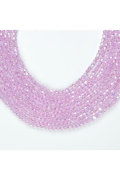 yfhobi 1 DİZİ (40 cm- 90-95 Adet)- 4 mm PİRAMİT KRİSTAL CAM BONCUK, ŞEFFAF JA...