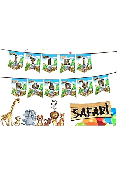 FOKUL لافتة سفاري لحفلات أعياد الميلاد