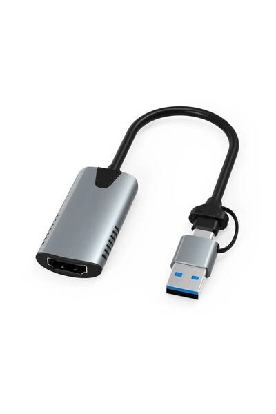 Microcase 2in1 USB / Type-C to HDMI Video Capture Video Kayıt Ekran Aktarma -...