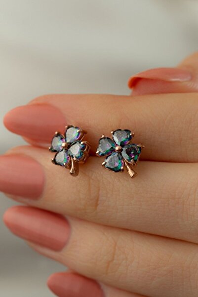 Silvano Jewelry 925 Ayar Gümüş Yonca Küpe