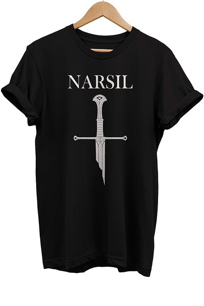 remonz Μπλουζάκι με στάμπα Narsil της σειράς Lord of the Rings 100% βαμβακερό μεγάλο μέγεθος