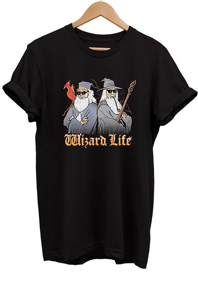 remonz Μπλουζάκι Σειρά Lord of the Rings Gandalf Dumbledore 100% βαμβακερό μεγάλο μέγεθος
