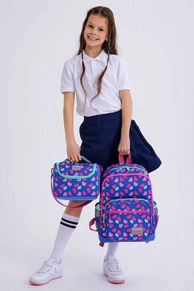 Coral High Set de geanți de școală 3 piese cu model inimă roz lavandă pentru copii SET0123463