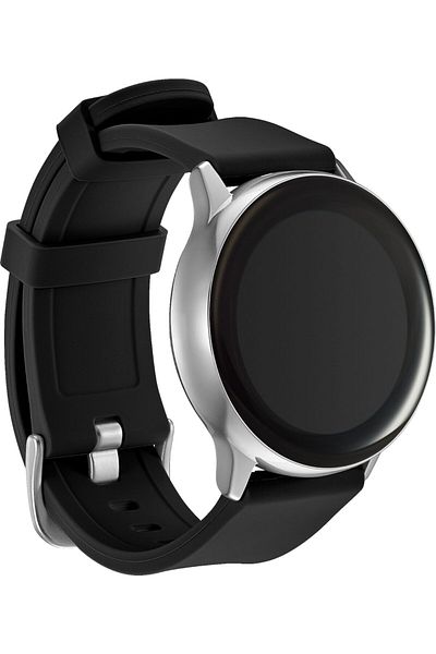 onlinekordon Black Soft Rubber Silicone Watch Band Strap Antiallergic 20mm