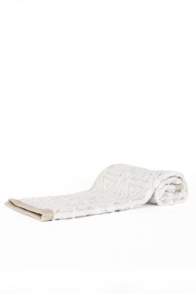 Taka Fabrics Wave Mixed Patterned 100% Cotton Hand and Face Guest Towel, size 70x40 cm, White-Grey