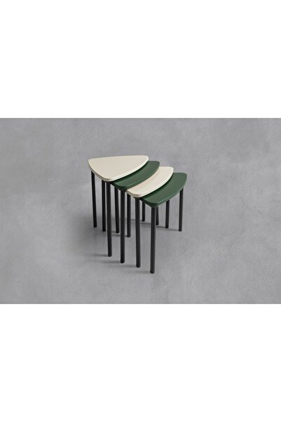 Veys Sehpa VISTRO 4 LÜ AHŞAP AYAK ZİGON SEHPA