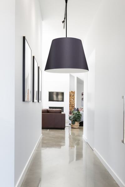 Art&Gift Sofia Konik Tekli Sarkıt Antrasit Kumaş Antre Hol Mutfak