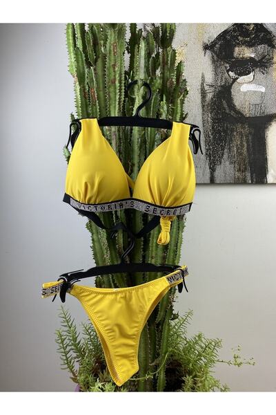 İlaydaButik Taşlı Brazilian Model Dolgulu Bikini Takım