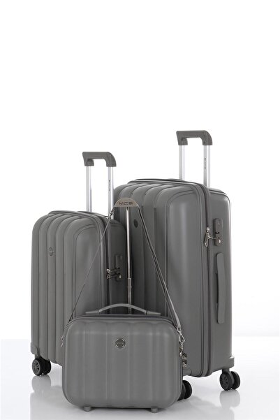 MÇS Mçs Polipropilen 3'lü Valiz Seti Orta & Kabin & Makyaj V305