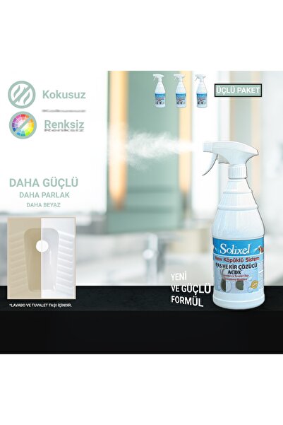 SOLİXEL Acdx Pas Kir Sprey 1lt Köpüklü Sistem Yeni Üçlü Paket