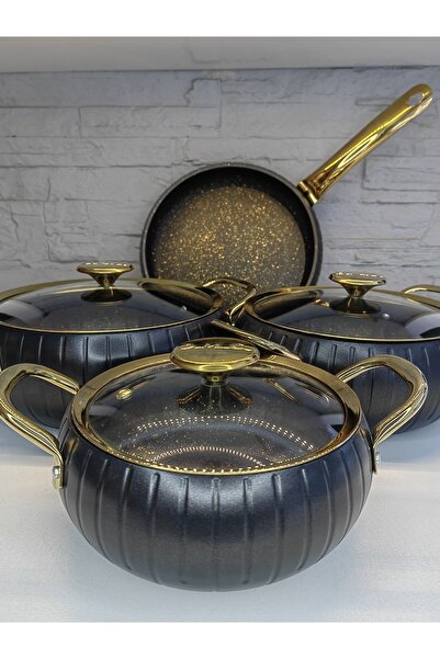 ALANYA HOME DECOR LUXURIOUS 7 PIECE GRANITE COOKWARE SET LÜKS 7 PARCA GRANİT ...