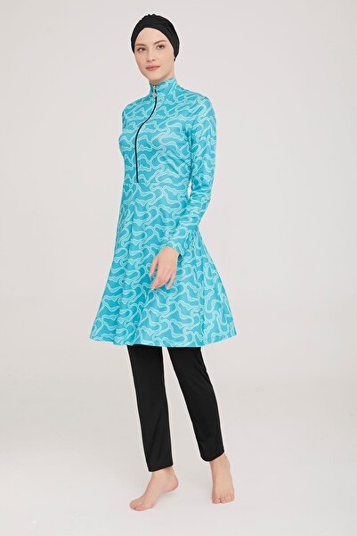 Remsa Mayo Lycra Full Covered Hijab Μαγιό Take 9010 Μαύρο μαγιό Remsa