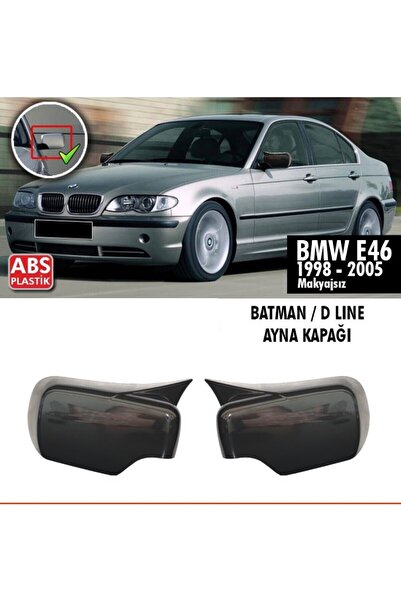 Nam Tuning Garage BMW E46 Yarasa Batman Ayna Kapağı Plastik Parlak Siyah 1998...