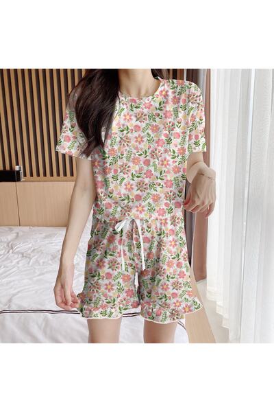 PEMBİŞ HOMEWEAR Σετ σορτς Aden Flower 19 Süpersoft