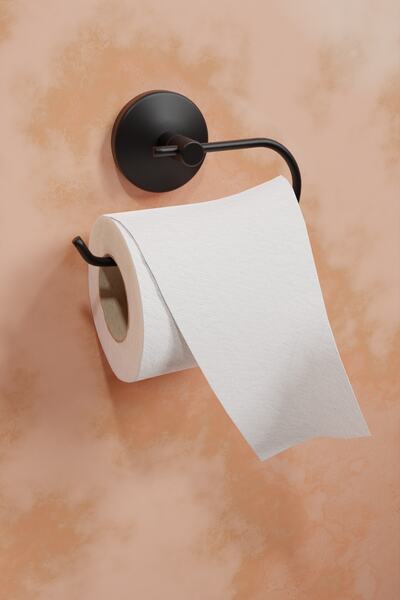 Milenay حامل ورق التواليت المفتوح الاقتصادي الأسود