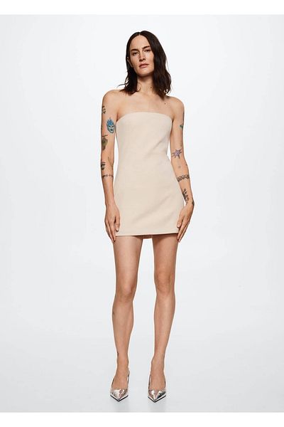MANGO Woman STRAPLEZ DRESS