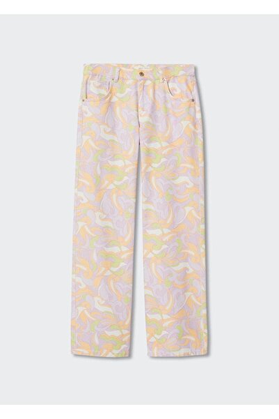 MANGO Woman Desenli Wide Leg Jean
