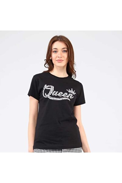 Moda Clubu تي شيرت Quenn للسيدات (لديك نسخة رجالية، يمكنك تركيب زوجين)