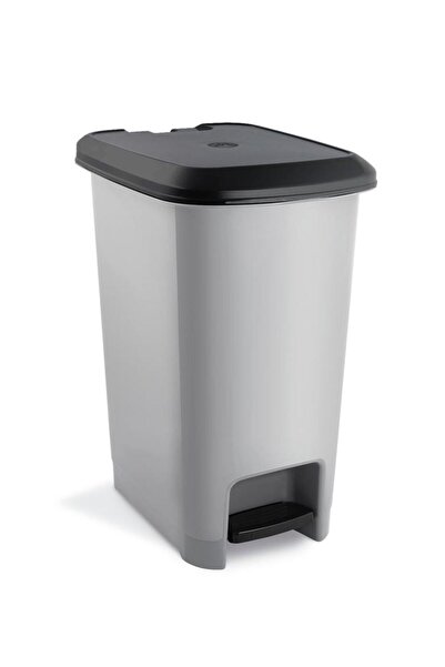 Melkan Home Slim Pedallı Çöp Kovası 25 Litre Gri Çöp Kovası