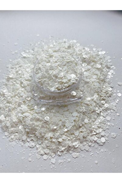 Sirius Hobi Epoksi Reçine Quartz Purewhite Tırnak Makyaj Chunky Glitter 8 gr Hologramlı Sim 2x4gr Kutulu