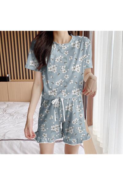 PEMBİŞ HOMEWEAR Set pantaloni scurți Aden Flower 6 Super Soft