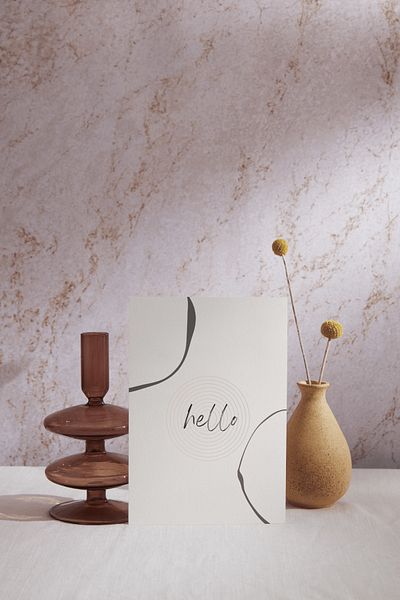 Hiruko Tasarım Atölyesi Πίνακας Motto Series Hello No:6 Πίνακας Λευκός