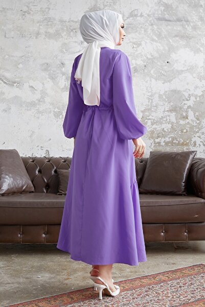 InStyle Merya Tunnel Belted Soft Ayrobin Dress - Lilac