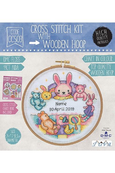LİLYHOBBYLAND Cross Stitch Wooden Pulley Kit 18.5 cm